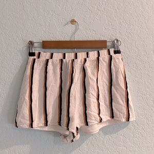 ‘Forever 21’ White Striped Shorts - Size Small